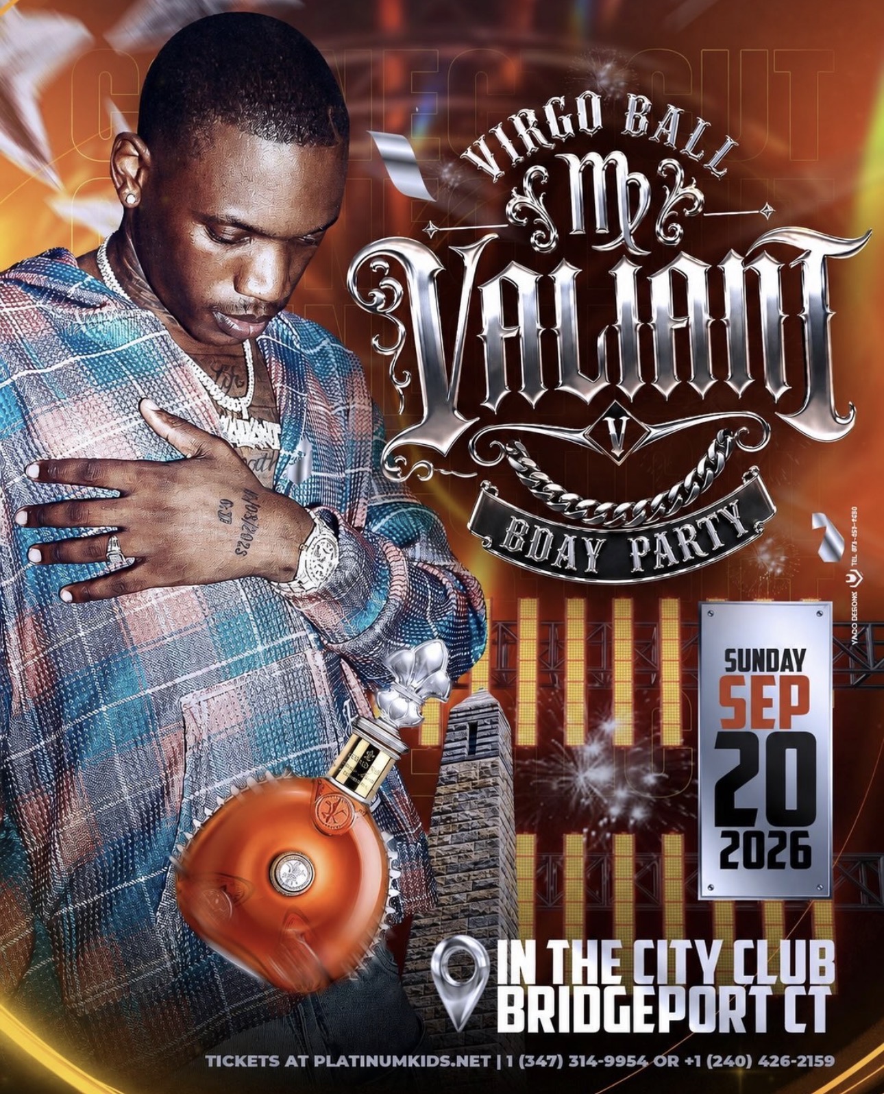 Virgo Ball Valiant Birthday Party at In the City Club flyer