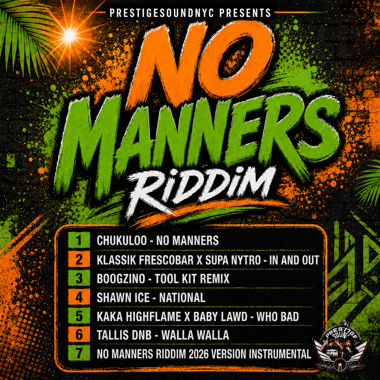 PrestigeSoundNYC Presents No Manners Riddim cover art